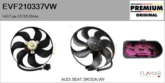 FLAMAR ventilátor, motorhűtés - EVF210337VW - TothCarparts
