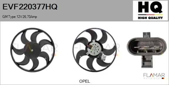 FLAMAR ventilátor, motorhűtés - EVF220377HQ - TothCarparts