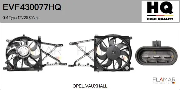 FLAMAR villanymotor, hűtőventilátor - EVF430077HQ - TothCarparts