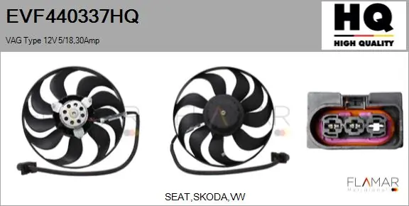 FLAMAR ventilátor, motorhűtés - EVF440337HQ - TothCarparts