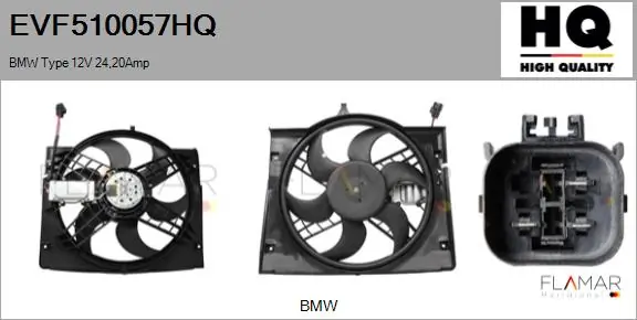 FLAMAR villanymotor, hűtőventilátor - EVF510057HQ - TothCarparts