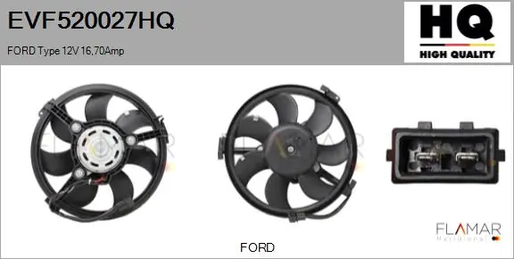 FLAMAR villanymotor, hűtőventilátor - EVF520027HQ - TothCarparts