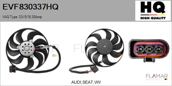 FLAMAR ventilátor, motorhűtés - EVF830337HQ - TothCarparts