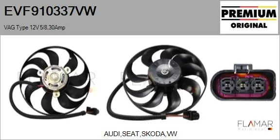 FLAMAR ventilátor, motorhűtés - EVF910337VW - TothCarparts