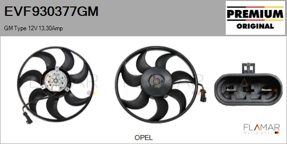 FLAMAR ventilátor, motorhűtés - EVF930377GM - TothCarparts