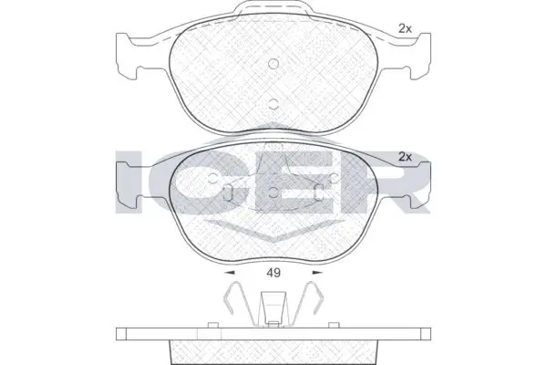 ANDEL fékbetétkészlet, tárcsafék - 181537 - TothCarparts