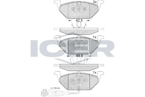 ANDEL fékbetétkészlet, tárcsafék - 181349 - TothCarparts