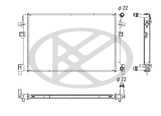 KOYORAD hűtő, motorhűtés - PL453349 - TothCarparts
