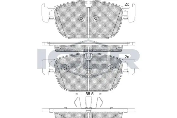 ANDEL fékbetétkészlet, tárcsafék - 182272 - TothCarparts