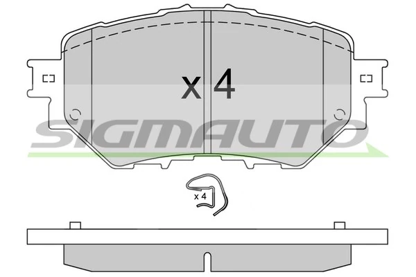 SIGMAUTO fékbetétkészlet, tárcsafék - SPC002 - TothCarparts
