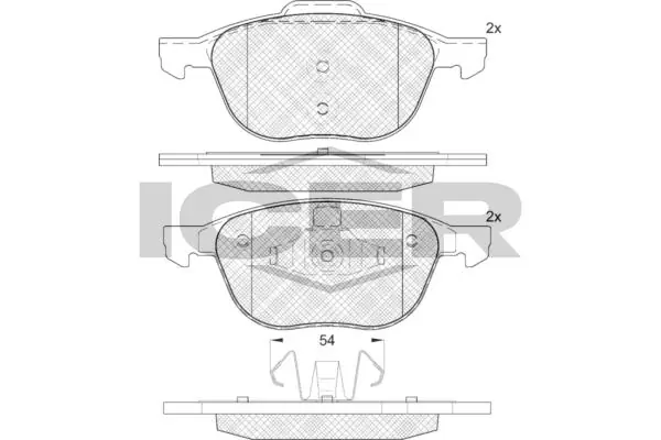 ANDEL fékbetétkészlet, tárcsafék - 181617-202 - TothCarparts