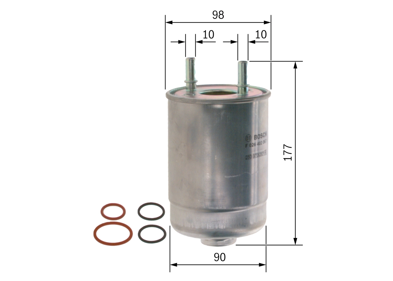 BOSCH Üzemanyagszűrő - F 026 402 067 - TothCarparts