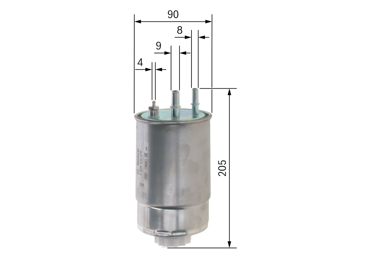 BOSCH Üzemanyagszűrő - F 026 402 076 - TothCarparts