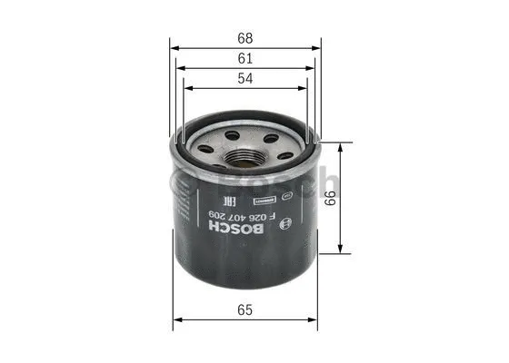 BOSCH olajszűrő - F 026 407 209 - TothCarparts