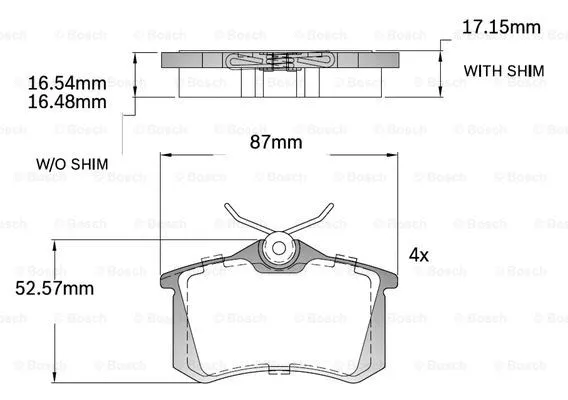 BOSCH fékbetétkészlet, tárcsafék - F 03B 150 218 - TothCarparts