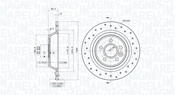 MAGNETI MARELLI féktárcsa - 360406217802 - TothCarparts