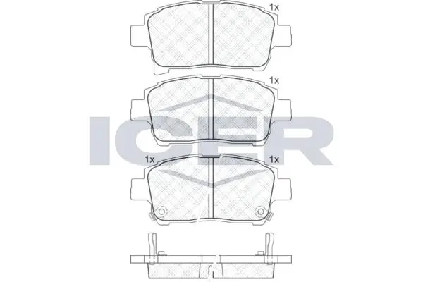 ANDEL fékbetétkészlet, tárcsafék - 181583 - TothCarparts