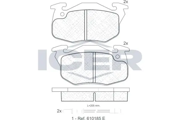 ANDEL fékbetétkészlet, tárcsafék - 180633 - TothCarparts