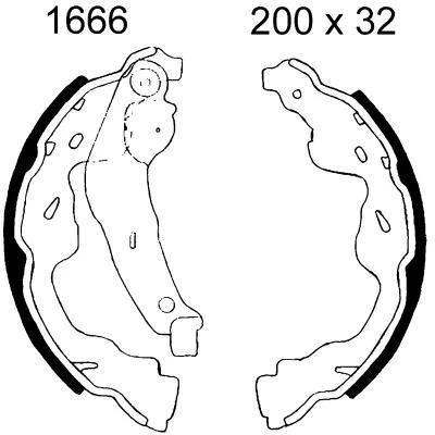 ANDEL fékpofakészlet - A1666 - TothCarparts