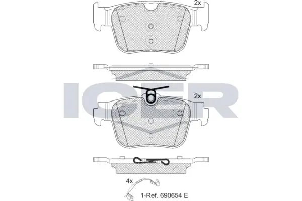ANDEL fékbetétkészlet, tárcsafék - 182410 - TothCarparts
