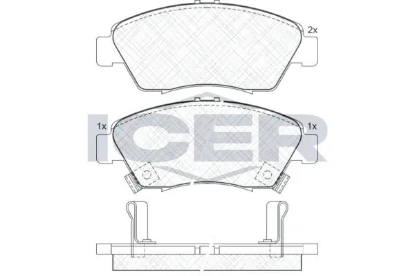 ANDEL fékbetétkészlet, tárcsafék - 180959 - TothCarparts