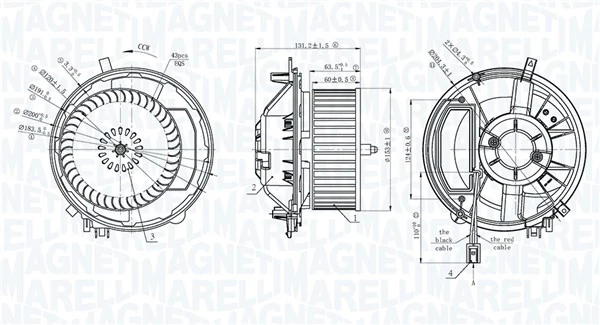 MAGNETI MARELLI Utastér-ventilátor - 069412777010 - TothCarparts