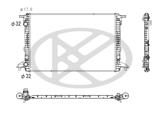 KOYORAD hűtő, motorhűtés - PL443813 - TothCarparts