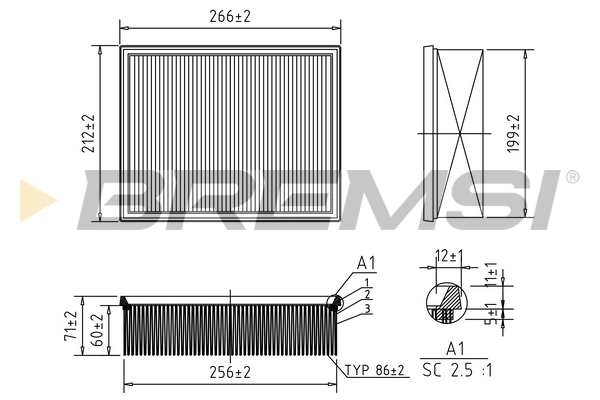 BREMSI légszűrő - FA0119 - TothCarparts