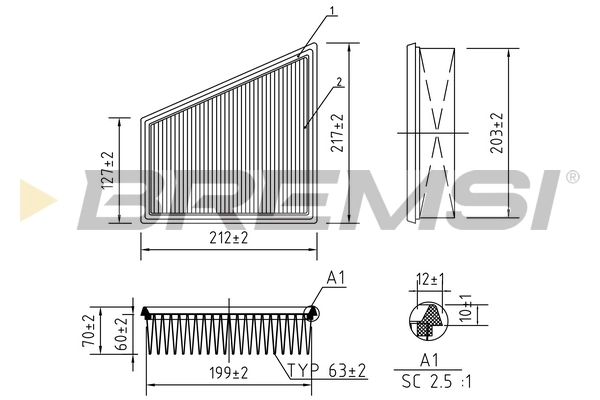 BREMSI légszűrő - FA0120 - TothCarparts