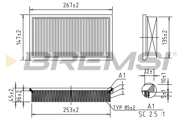 BREMSI légszűrő - FA0127 - TothCarparts