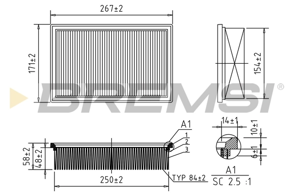 BREMSI légszűrő - FA0130 - TothCarparts