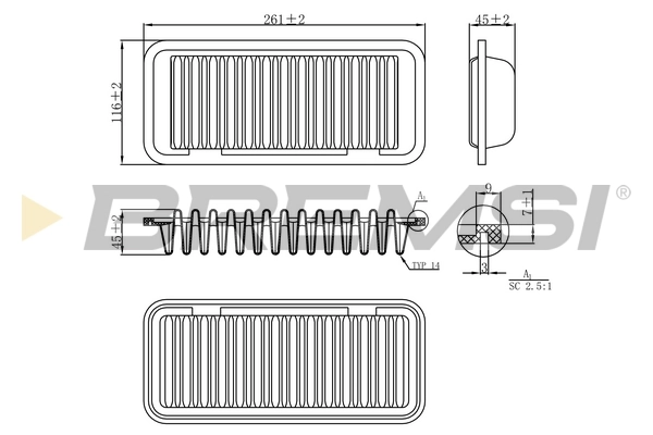 BREMSI légszűrő - FA0209 - TothCarparts