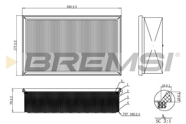 BREMSI légszűrő - FA0214 - TothCarparts