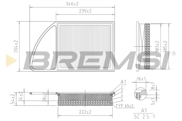 BREMSI légszűrő - FA0216 - TothCarparts