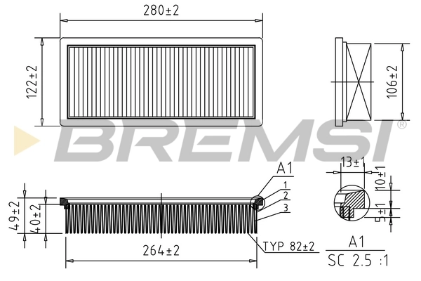 BREMSI légszűrő - FA0219 - TothCarparts