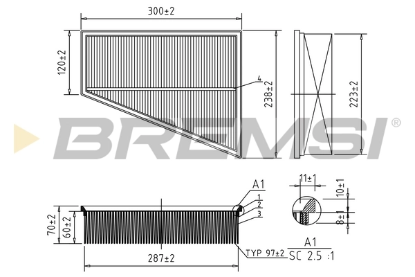 BREMSI légszűrő - FA0532 - TothCarparts