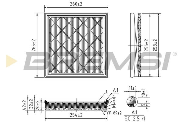 BREMSI légszűrő - FA0539 - TothCarparts