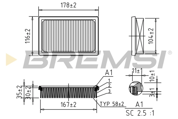BREMSI légszűrő - FA0561 - TothCarparts