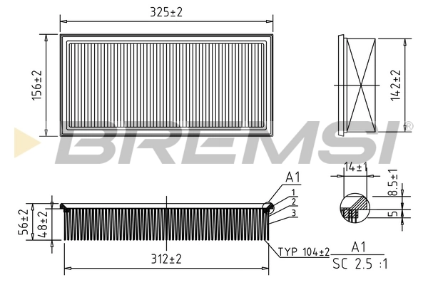 BREMSI légszűrő - FA0595 - TothCarparts