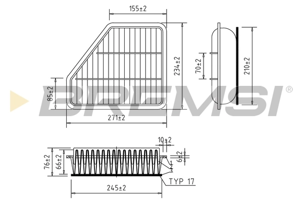 BREMSI légszűrő - FA0613 - TothCarparts