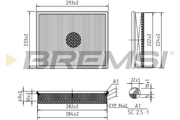 BREMSI légszűrő - FA0617 - TothCarparts