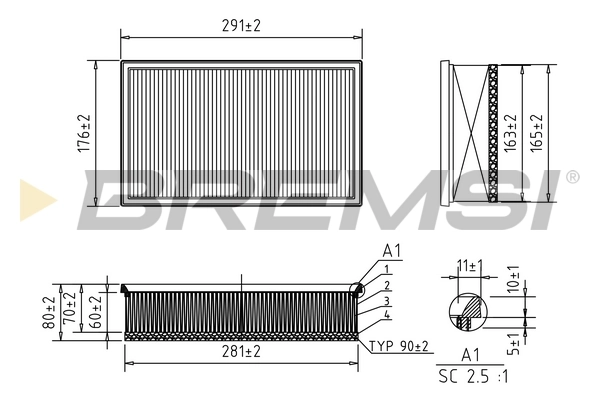 BREMSI légszűrő - FA0620 - TothCarparts