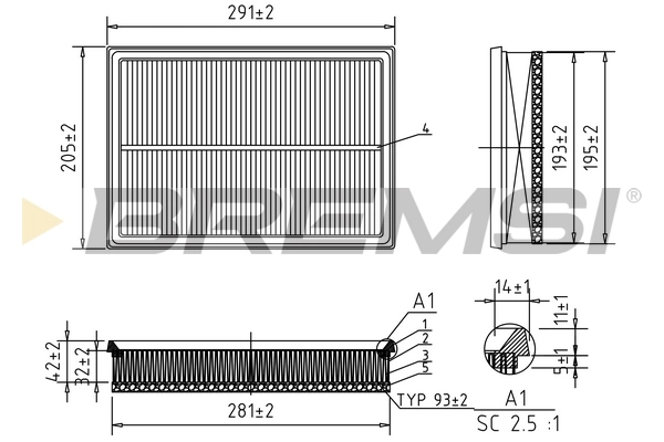 BREMSI légszűrő - FA0622 - TothCarparts