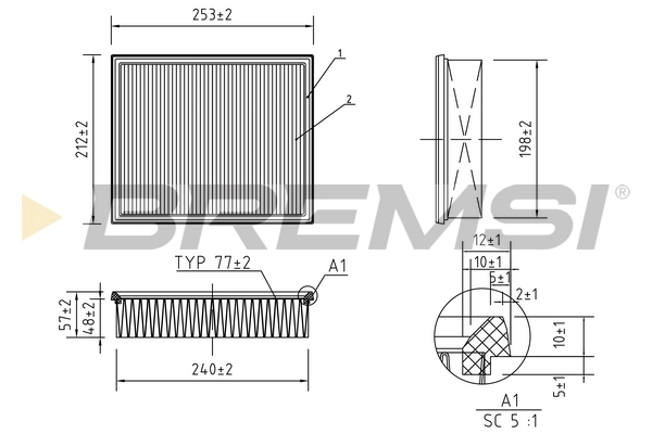 BREMSI légszűrő - FA0628 - TothCarparts