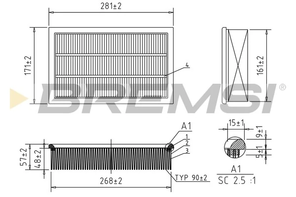 BREMSI légszűrő - FA0651 - TothCarparts