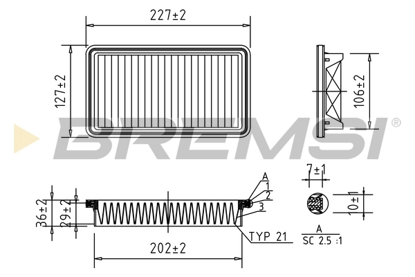 BREMSI légszűrő - FA1025 - TothCarparts