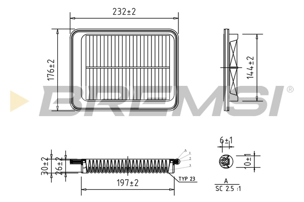 BREMSI légszűrő - FA1040 - TothCarparts