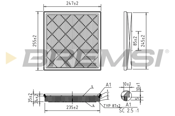 BREMSI légszűrő - FA1048 - TothCarparts