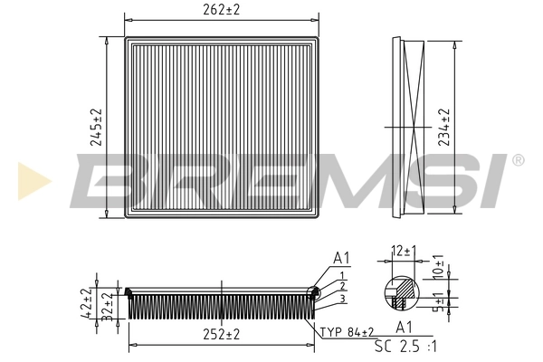BREMSI légszűrő - FA1049 - TothCarparts