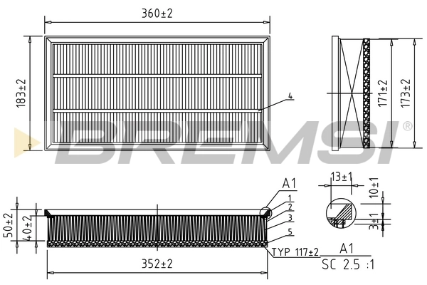 BREMSI légszűrő - FA1066 - TothCarparts